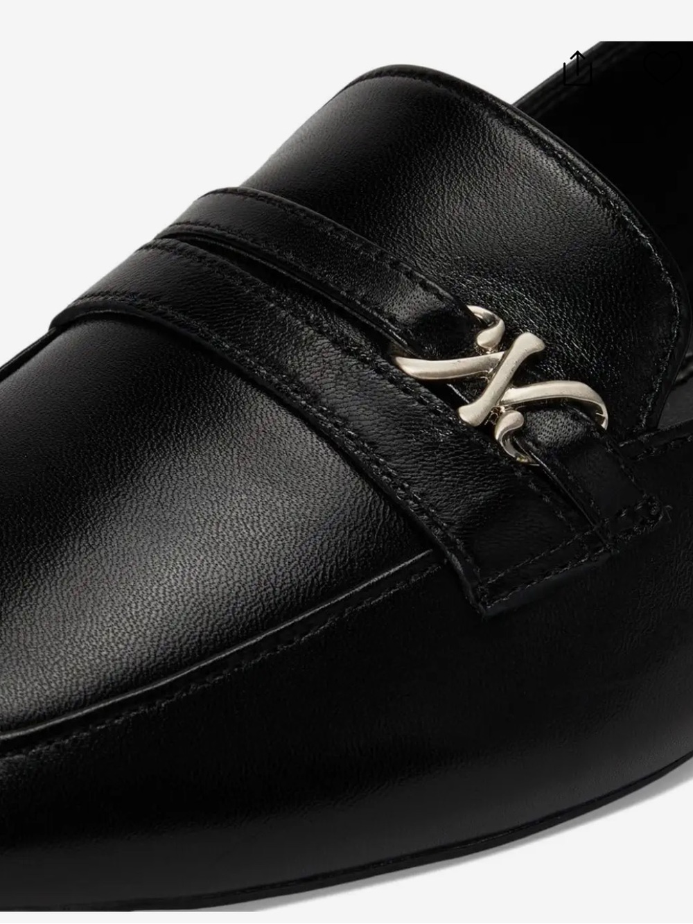 NIB Naturalizer Create Black Leather Slip On Loafers Women's 7M Square Toe - Picture 15 of 15